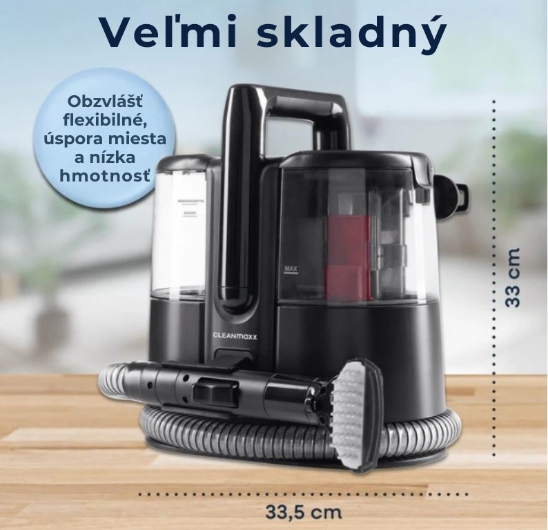 CLEANmaxx Ručný elektrický čistič kobercov a čalúnenie PT-PRO 15177 1